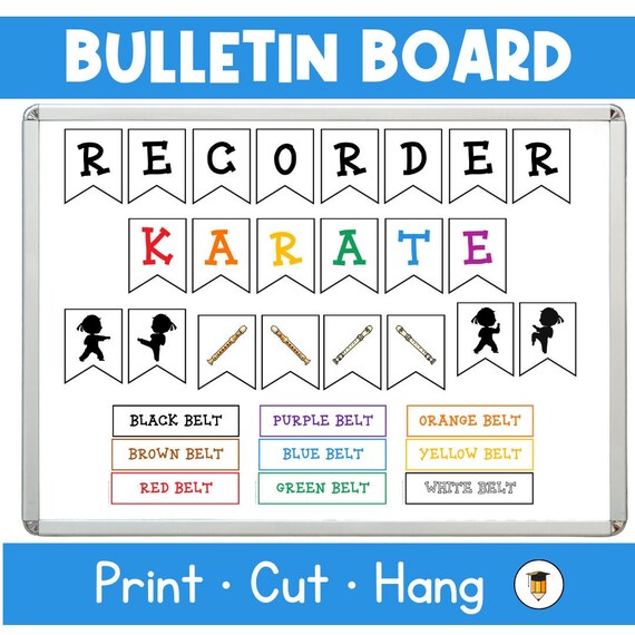 RECORDER KARATE | Music Class | Music Teacher | Music Instrument | Music Printables | Music Bulletin Board |