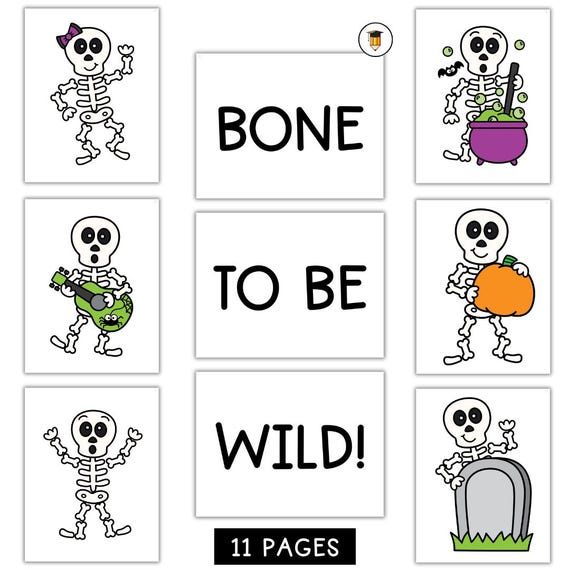 Bone to Be Wild | Halloween School Bulletin Board | Skeleton Display Decor | Halloween Party | Daycare Decor | Kindergarten | Preschool