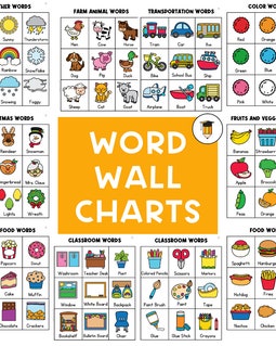12 WORD WALL CHARTS | Kindergarten | Preschool | Classroom Decor