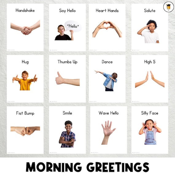 Morning Greetings Posters | Classroom Posters | Classroom Printables | Printable Kids Greetings | Teacher Student Greetings | Class Decor