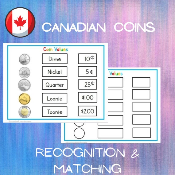canadian money activity canadian coins worksheets busy etsy