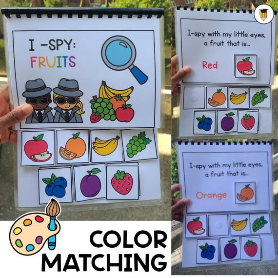 Printable Book: Color Matching | Sorting | File Folder Games | Learn Colours | Preschool Busy Book | Toddler | Homeschool | Morning Work