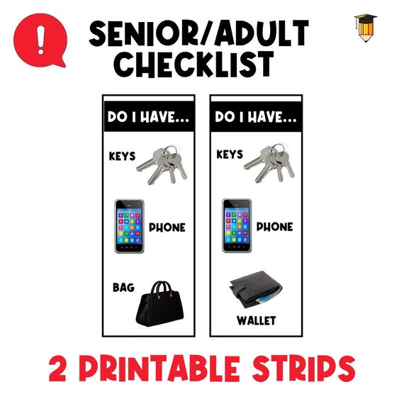 SENIORS CHECKLIST | Adult | First Then Board | Visual Aid | Visual Schedule | Task Card | Dementia | Alzheimer | Special Needs | Support Aid