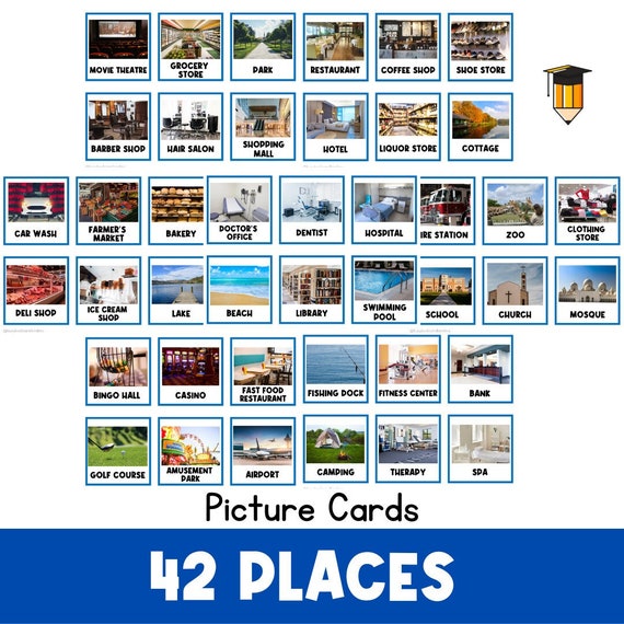 REAL PICTURES: 42 Picture Cards | Events and Places | First Then Visual Aid | Elder | Seniors | Behaviour | Task Card | Autism | Community