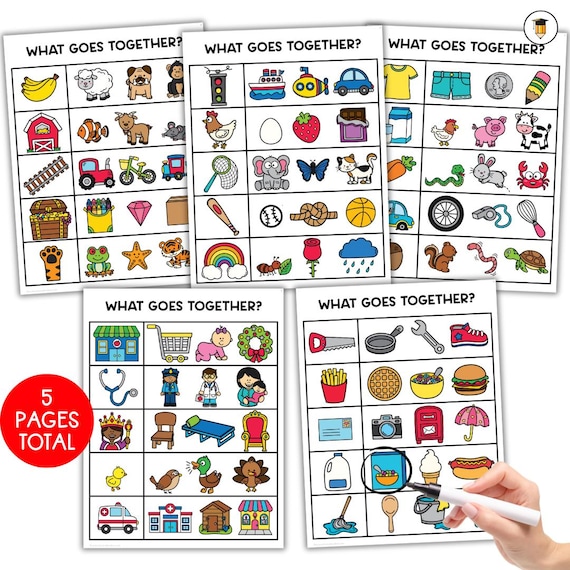 What Goes Together | WH Questions | Functions Task Cards | Which One | Speech Therapy | ABA | Category | Autism | for Kids | Multiple Choice