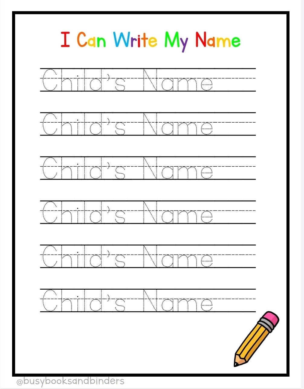 Custom Personalized Name Tracing Worksheet Printable Name - Etsy Canada