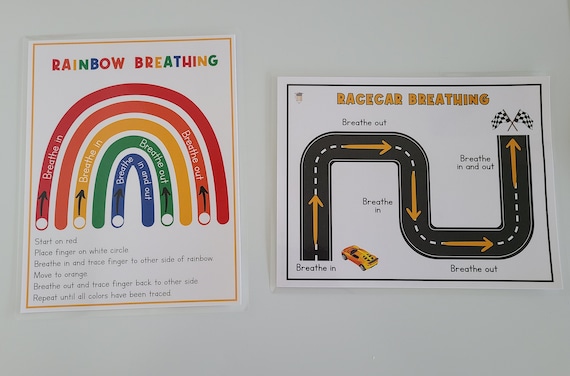 PHYSICAL COPY: Deep Breathing | Grounding | Calm Down Strategies | Poster | Coping Skills | Calm Corner | Techniques | Autism | Mindful