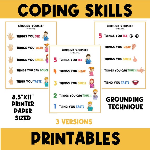 Grounding | Calm Down Strategies | Poster | Coping Skills | Calm Corner | Techniques | Communication | Busy Book | Autism Activities