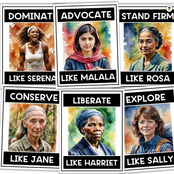 40 Women's History Month Posters | Bulletin Board Display | Women's History Decor | American History | Printable Poster | Famous Women |