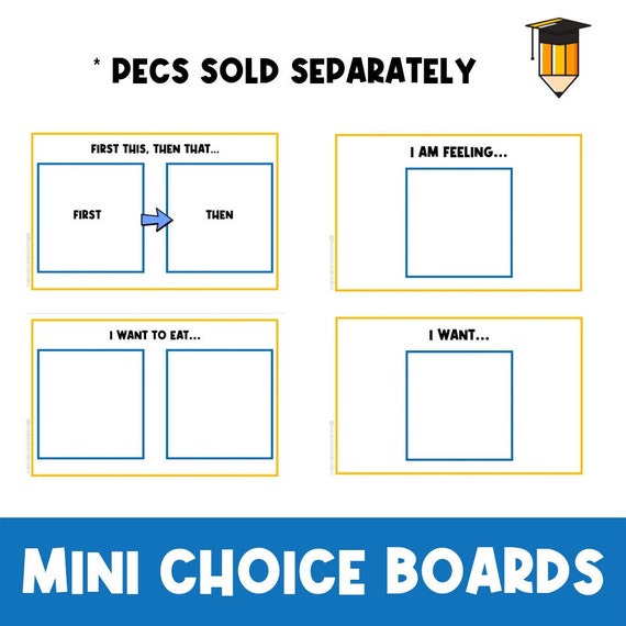 MINI CHOICE BOARDS | First Then Board  | Visual Aid | Visual Schedule | Toddler Behaviour | Behavior Chart | Task Card | I Want | Homeschool