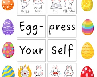 Emotions de Pâques, exprimez-vous Tableau d'affichage de Pâques | Thème du printemps | Tableau d'affichage | Décoration de garderie | Pâques imprimable | Affiche de la classe