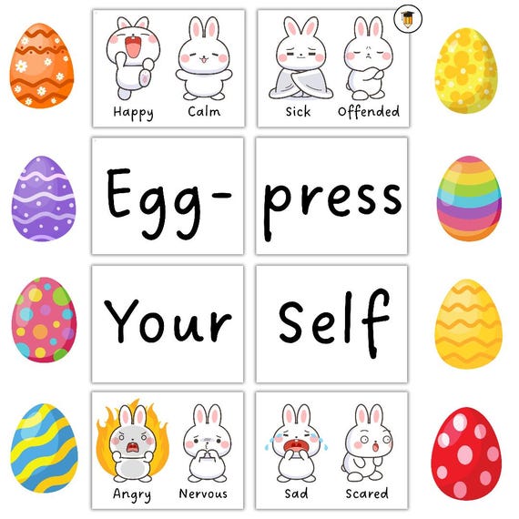 Easter Emotions Express Yourself Easter Bulletin Board | Spring Theme | Display Board | Daycare Decor | Easter Printable | Classroom Poster