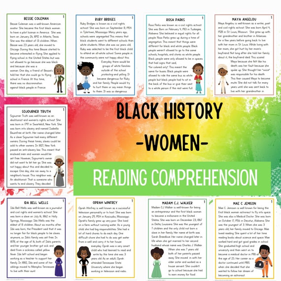 Black History Month Activities | Black History | Worksheets | African American History | Social Studies | Black Lives Matter | Reading |