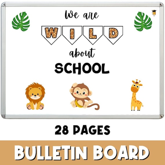 JUNGLE BULLETIN BOARD | Animal Theme | Visual Schedule | Display Board | Daycare Decor | Preschool Printables | Classroom Poster | Safari