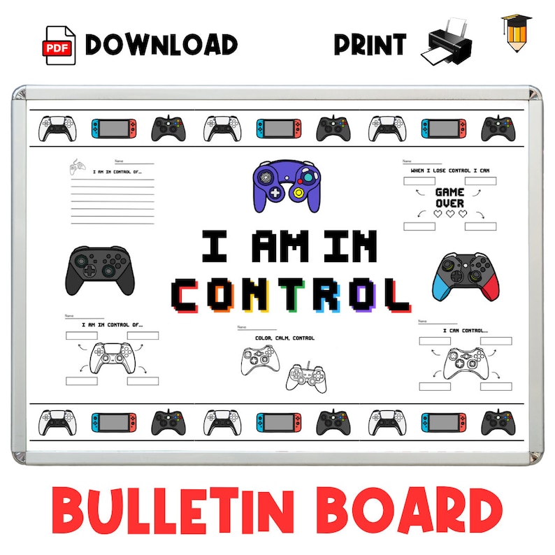 VIDEO GAME Bulletin Board Classroom Decor Gamer Display Etsy Canada
