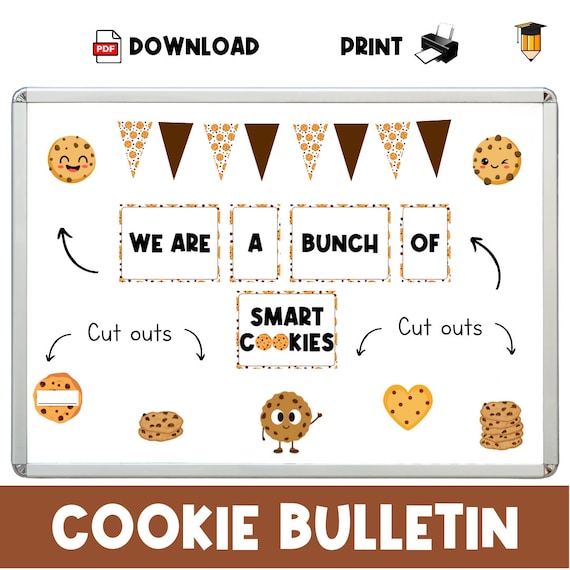 COOKIE BULLETIN BOARD | Smart Cookie Theme | Class Visual | Display Board | Daycare Decor | Preschool Printable | Classroom Poster | Cookies