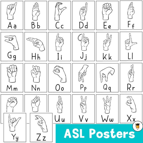 ASL FLASHCARDS | Hand Signs | Sign Language Flashcards | Communication | Flash Cards | ASL | Busy Book | Autism | Hand Signals | Deaf