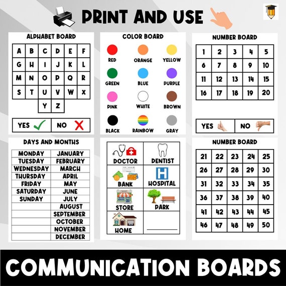 COMMUNICATION BOARD | Daily Routines | First Then Visual Aid | Visual Schedule | Chart | Task Card | Autism | Preschool | Deaf | Adult