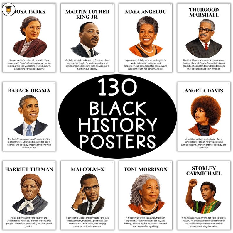 SCHWARZE GESCHICHTE PAKET | Poster mit Geschichte | Pinnwand-Aufsteller | Schwarze Geschichte Dekor | Afroamerikanische Geschichte | Druckbare Banner Bild 3