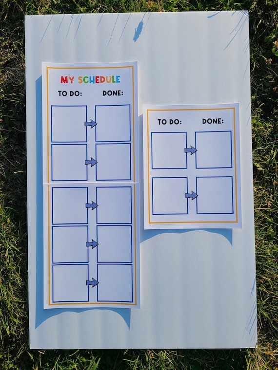 PHYSICAL COPY: To Do and Done | First Then Board  | Visual Aid | Visual Schedule | Toddler Behaviour | Behavior Chart | Task Card | I Want