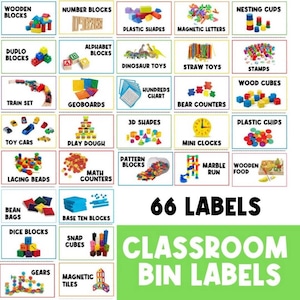 REAL PICTURES: Classroom Center Signs | Toy Bin Label  | Printable Signs | Toy Storage | Toy Organization Label | Classroom | Playroom Signs