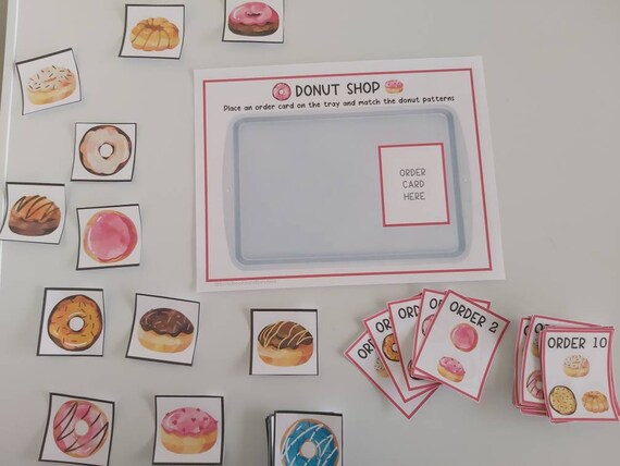 DONUT MATCHING | Valentines | Pattern Activity | Kindergarten | Worksheet | Toddler | Busy Book | Homeschool | Montessori | Preschool | Love