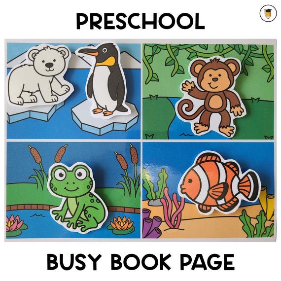 Animal Habitats | Animal Sorting Activity, Animal Activities, Busy Book, Homeschool, Preschool, Toddler, Sorting Games, Worksheets for kids