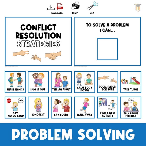Conflict Resolution | School Expectations | Student Behavior Chart | Task Card | Special Needs | Autism | Homeschool | Rules | Wheel