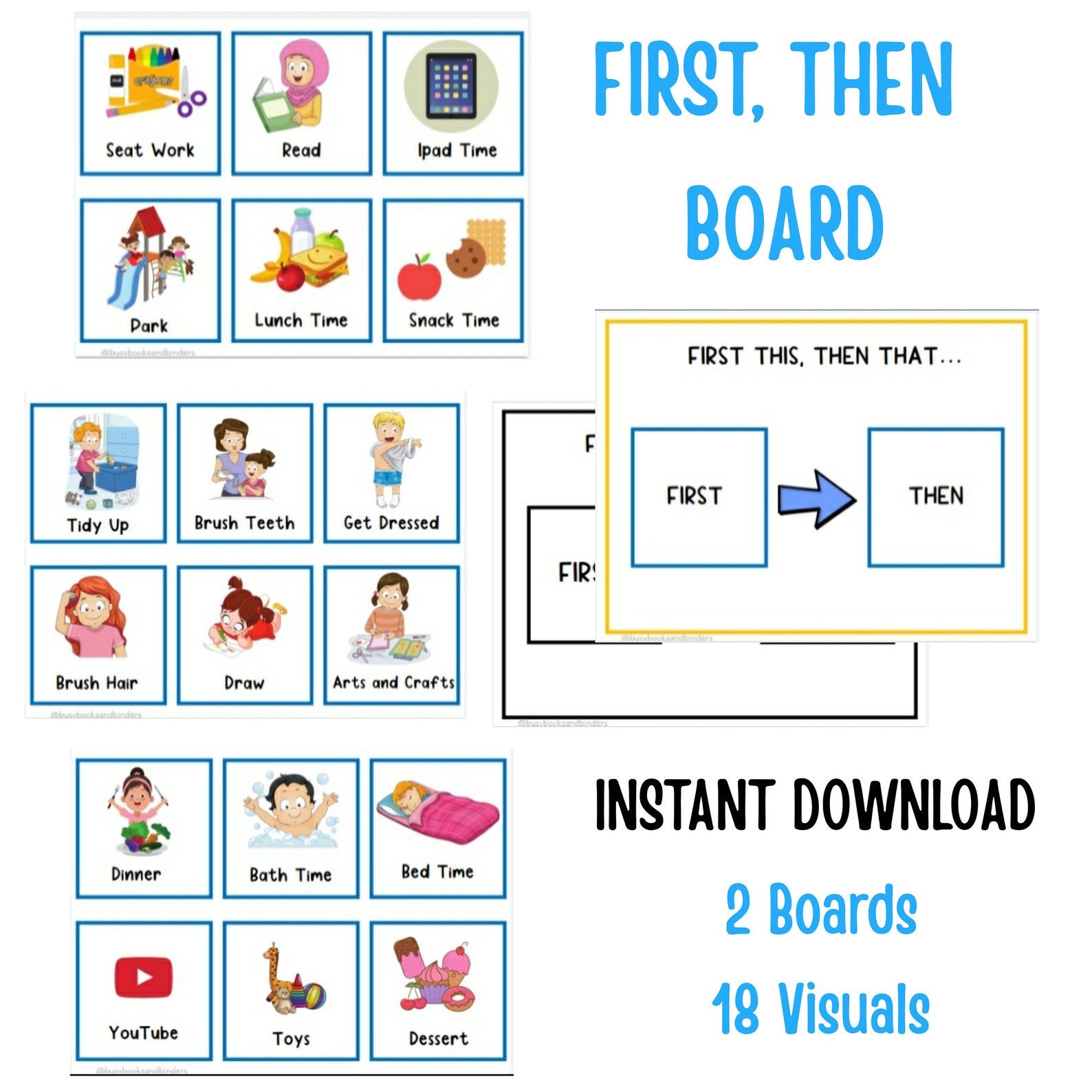 first-then-board-visual-aid-visual-schedule-toddler-etsy