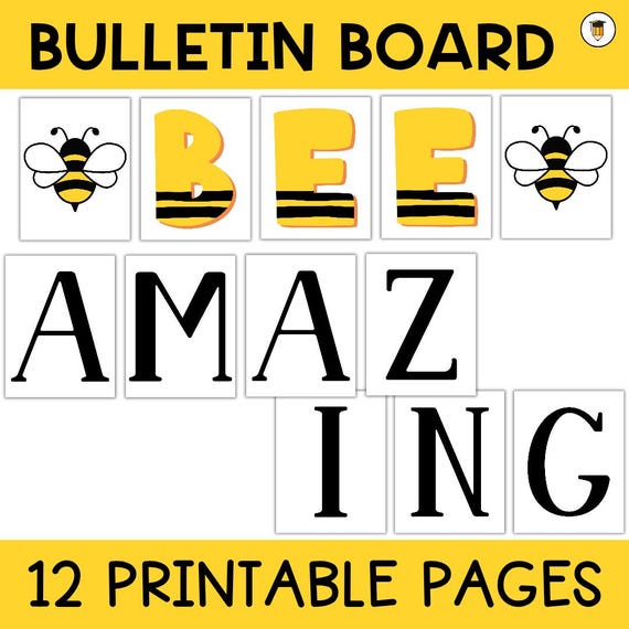 Bee Bulletin Board | Spring Theme | Library  | Display Board | Daycare Decor | Preschool Printables | Classroom Poster | Be Amazing | STEM