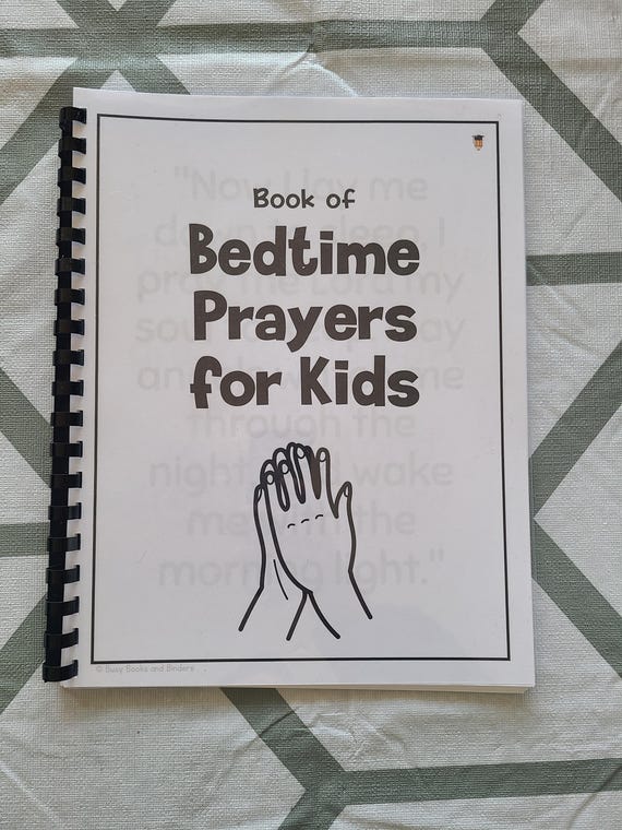 BOOK: Children's Bedtime Prayers | Bible Verses  | Children's Church | Printable | Homeschool | Bible Scripture | Devotional | Kid Prayers
