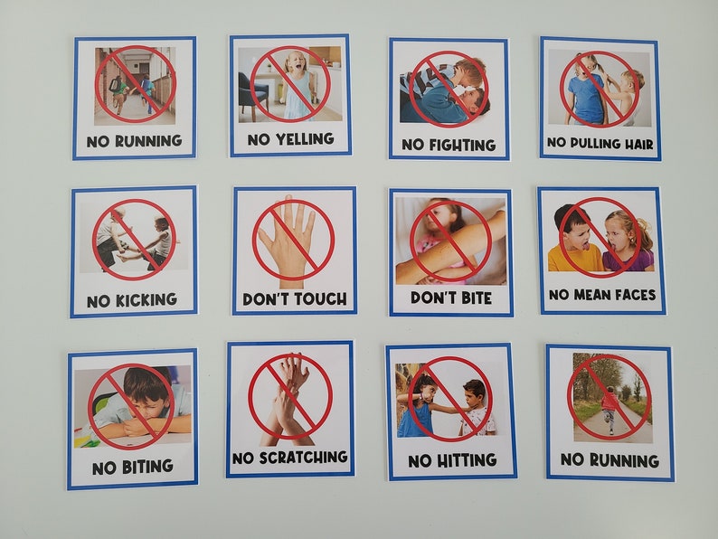 PHYSICAL COPY: Real Pictures Behavior | First Then Visual Aid | Toddler ...