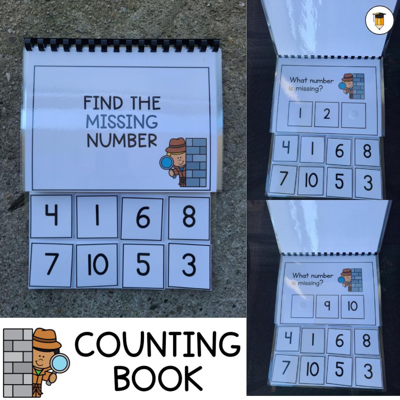 Printable Book: Missing Numbers | Counting 1-10 | Busy Book | Counting ...