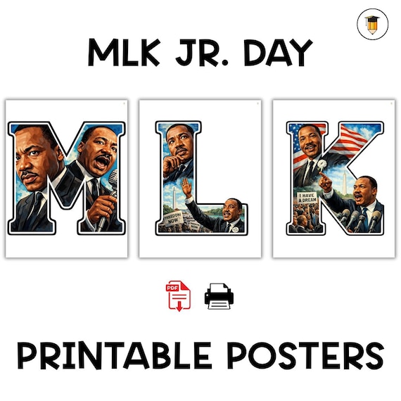 Martin Luther King Jr. Day | Bulletin Board | Black History Poster | Black History Decor | African American History | Printable Banner | MLK