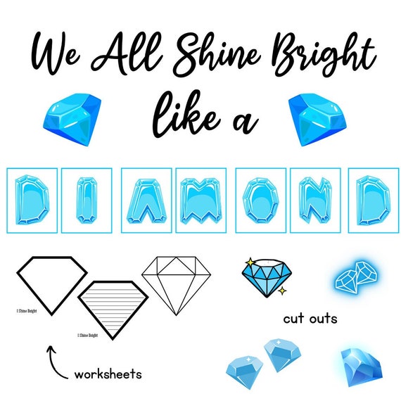 Diamond Bulletin Board | Shine Bright like a Diamond | Diamonds | Class Bulletin Boards | Posters | School Wall Decor | Teacher Printables