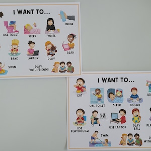 COPIE PHYSIQUE : Tableau de choix | Routines quotidiennes | D’abord, puis l’aide visuelle | Calendrier visuel | Tout-petit | Carte de tâches | Autisme | Préscolaire
