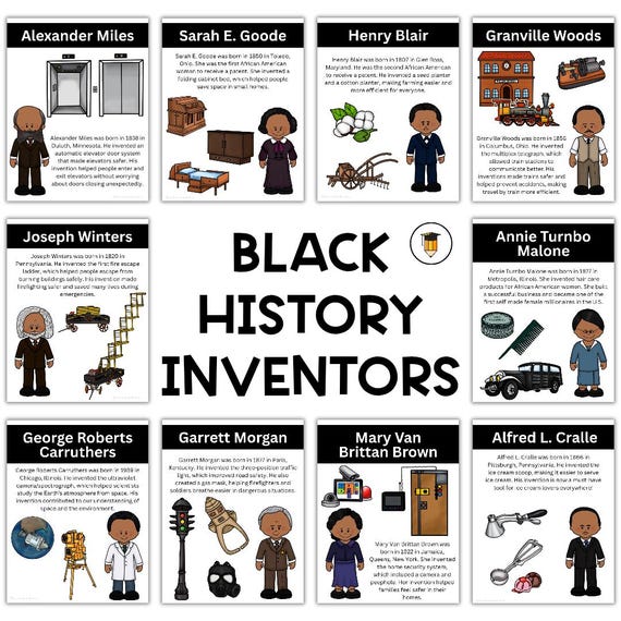 10 Black Inventions Posters | Bulletin Board Display | Black History Decor | African American History | Printable Sign | Black Lives Matter