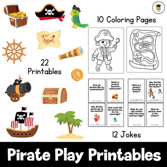 Pirate Dramatic Play | Preschool Pirate Activities | Busy Book | Pirate Printable | Dramatic Center | Pretend Play Printable | Pirates