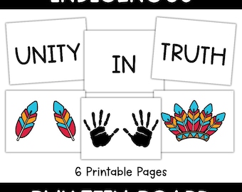 unité dans la vérité | Tableau d'affichage autochtone | Décoration de porte | affiche de classe | Bannière imprimable | Journée de la chemise orange | Éducation autochtone