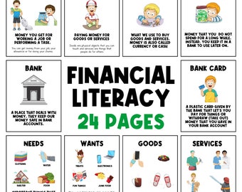 Financial Literacy for Kids | Money | Infographic | Learn about money | Money Curriculum | Teenager | Special Needs | Simple  | Money