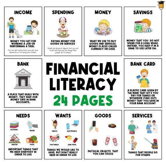 Financial Literacy for Kids | Money | Infographic | Learn about money | Money Curriculum | Teenager | Special Needs | Simple  | Money