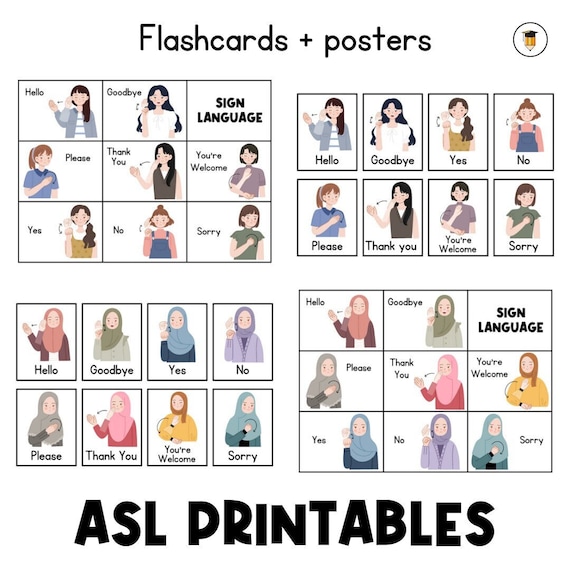 ASL Hand Gestures | Women | Hand Signs | Sign Language Flashcards | Communication | Flash Cards | ASL |  Autism Visuals | Hand Signal | Deaf