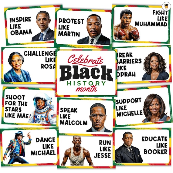 Black History Posters | Bulletin Board Display | Black History Decor | African American History | Printable Banner | Black Lives Matter |