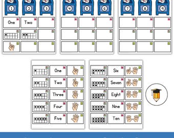 Mail Number Sense | Math Activities | Preschool Math | Kindergarten Math | Printable Math Matching | Homeschool | Numbers | Counting | Ten