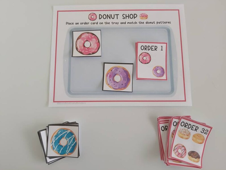 Donut Worksheet Pattern DONUT MATCHING | Valentines | Pattern Activity | Kindergarten ...