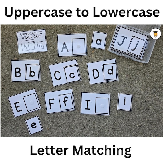 Uppercase Lowercase Letter Matching |Alphabet Task Cards | 4x6 Photo Case Activity | Special Education Task Box | Preschool |Kindergarten