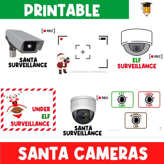 SANTA CAMERA | Christmas Busy Book | Homeschool Printables | Elf on a Shelf | Christmas Decor | Santa Cam | Elf Surveillance| Reindeer Watch