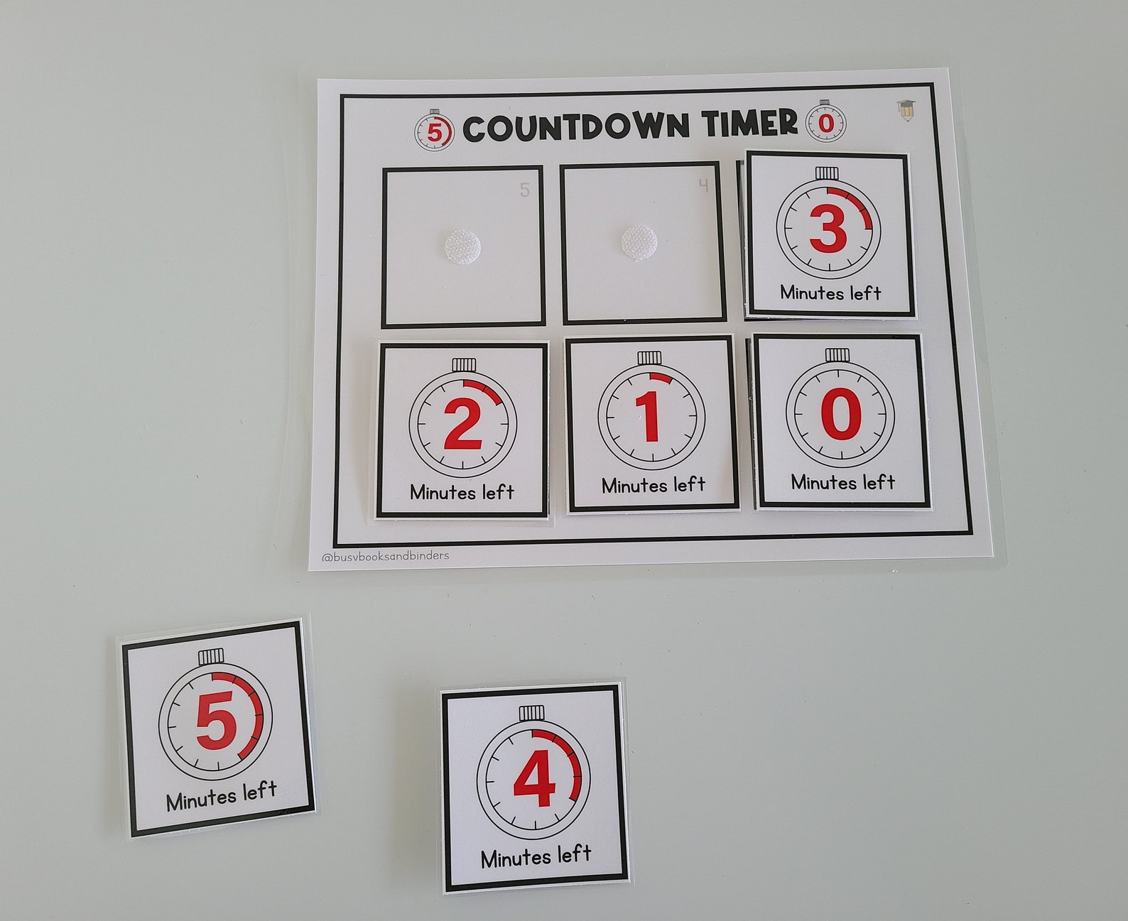 Visual Timer Flashcards | Countdown Cards | Behavior Visuals ...