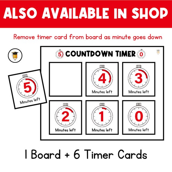 Flashcard con timer visivo/Carte conto alla rovescia/Visualizzazioni  comportamentali/Gestione della classe/Numeri/Conteggio/Bambini  piccoli/Scuola materna/Autismo -  Italia