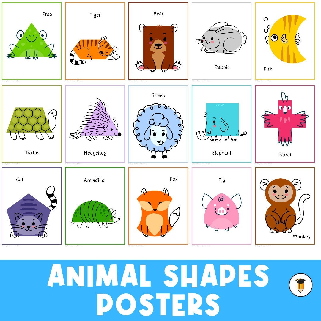 Animal Shapes Posters | Math Shapes | Animals | Classroom Posters | Doodle Drawing | Art | Drawing | Cute Kids Arr - Etsy animal-shapes-posters-math-shapes-animals-classroom-posters-doodle-drawing-art-drawing-cute-kids-arr-etsy